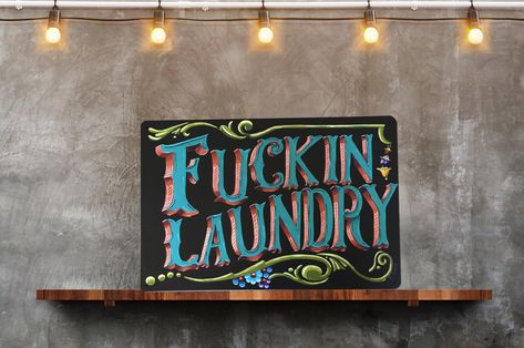 Excited to share the latest addition to my #etsy shop: Fuckin Laundry Room Sign Gift For Mom Hand Paint Laundry Metal Sign Gift For Her Vintage Home Art Wall Decor Retro Unique Mother Basement Laundry Room Makeover, Laundry Room Decor Signs, Retro Laundry Room, Vintage Laundry Sign, Laundry Wall Art, Wall Decor Retro, Laundry Room Art, Laundry Room Sign, Basement Laundry Room