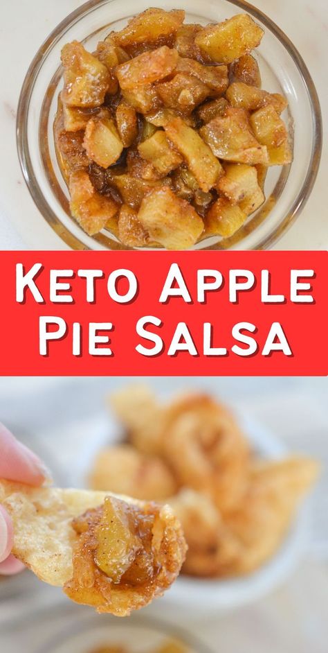 All the cozy flavors of apple pie transformed into a healthy, low-carb salsa. This surprising recipe uses zucchini for sweetness and is the perfect guilt-free way to spice up your snacking! #keto #ketorecipes #lowcarb #apples #zucchini #healthysnacks Low Carb Apple Recipes, Apple Quesadilla Recipes, Keto Apple Recipes, Keto Apple Pie, Family Breakfast Recipes, Fall Apple Recipes, Apple Puff Pastry, Puff Pastry Desserts, Quick Dessert Recipes