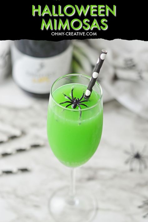 Halloween Mimosas, Mimosa Recipe Easy, Mimosa Ingredients, Adult Halloween Party Ideas, Best Jello Shots, Halloween Jello Shots, Halloween Shots, Cocktail Champagne, Halloween Party Drinks