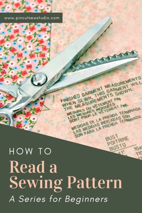 Learning to use sewing patterns can be confusing and frustrating! I promise it’s not as hard as it looks when you take it out of the envelope. Learn how to read and use sewing patterns and make sense of the fit, instructions, sewing terms and more, in my beginner friendly series. || Pin Cut Sew Studio #sewing #patterns #howtosew Sewing Terms, Sewing Space, Sewing Tutorials Free, Sewing Blogs, Sewing Skills, Diy Sewing Projects, Sewing Projects For Beginners, Sewing Basics, Sewing For Beginners