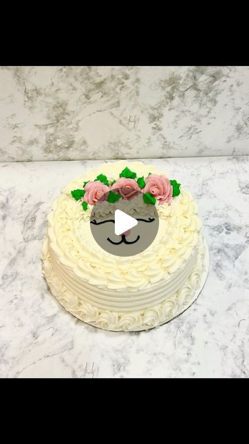 Kari Smith on Instagram: "I’m in love with how this cute little sheep cake turned out, despite the fact that I completely forgot to add the ears 🤪

💎 Everything is made out of American buttercream frosting, and only took me about 20 minutes to make.

All you need to do is add a simple border, 3 little roses, some eyes, a heart-shaped nose, and a little mouth, and there you have it.

A quick & easy cake to make for your Easter brunch with family, or for your customer 🥰

I hope you enjoy the video!

If you have question about any of my techniques used to make this cake, please feel free to leave your questions in the comment section, below ⤵️

#cakeideas #eastercake #caketutorials #cakevideos #cakevideosdaily #cakeartists #cakedesigners #cakedecorators #buttercreamcake #buttercream #caket Easy Lamb Cake Easter, Sheep Cake, Easy Cakes To Make, Simple Borders, Cake Videos, Easter Brunch, Easter Cakes, Buttercream Frosting, Buttercream Cake