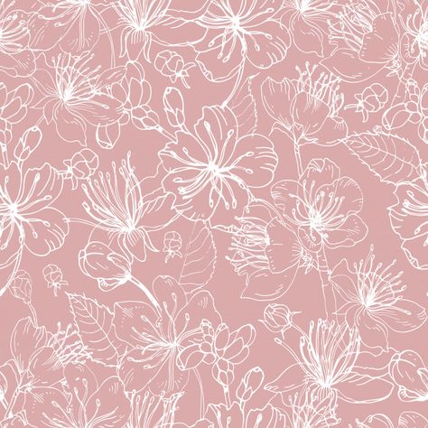 Rosa Vector, Pink Geometric Wallpaper, Flower Pattern Design Prints, Japanese Background, Pink Flowers Background, Wallpaper Background Design, Flower Background Design, Japanese Sakura, Flower Pattern Design