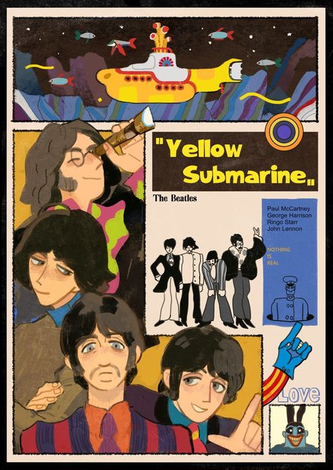 Home / Twitter Yellow Submarine Movie, Submarine Movie, Beatles Art, Beatles Yellow, Yellow Submarine, Ringo Starr, George Harrison, Real Love, Paul Mccartney