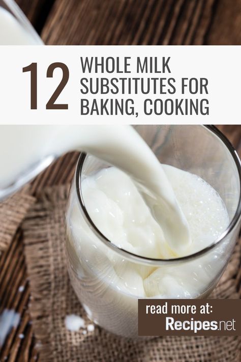 Whole Milk Substitute, Milk Substitute For Cooking, Milk Substitute For Baking, Buttermilk Baking, Beginner Baking Recipes, Beginner Baking, Heavy Cream Substitute, Milk Substitute, Healthy Popsicles