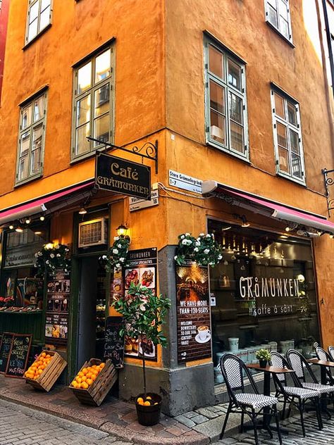 Stockholm Cafe Coffee Shop, Stockholm Coffee Shop, Swedish Coffee Shop, Day Trips From Stockholm, Fika Aesthetic, Stockholm Sweden Aesthetic, Fika Sweden, Swedish Cafe, Cinnamon Rolls Cookies