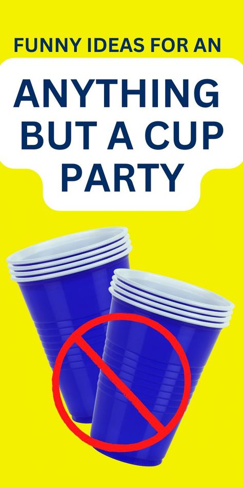 Everything But a Cup Party (or Anything But Cups Party ABC Party) is a popular party trend (especially for college parties) where party guests bring something to drink a favorite beverage out of weird cups - but no actual cups allowed! HERE'S HOW TO GET CREATIVE WITH DRINK VESSELS! No regular cups allow and no red solo cups allowed! Anything But A Cup ideas are trending on TikTok and a funny social media trend, but we have CREATIVE cup ideas for your no cup parties! #nocupsallowed #trendingparty