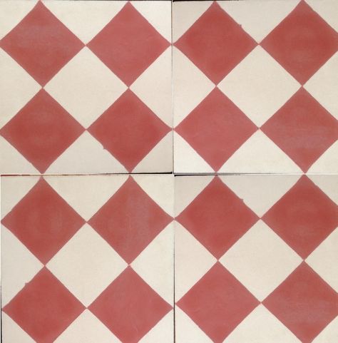 Red And White Tiles, Wrought Iron Accessories, Cement Tile Floor, Victorian Tile, Colored Glass Bottles, Painting Tile Floors, Tiled Hallway, Hallway Flooring, Victorian Tiles