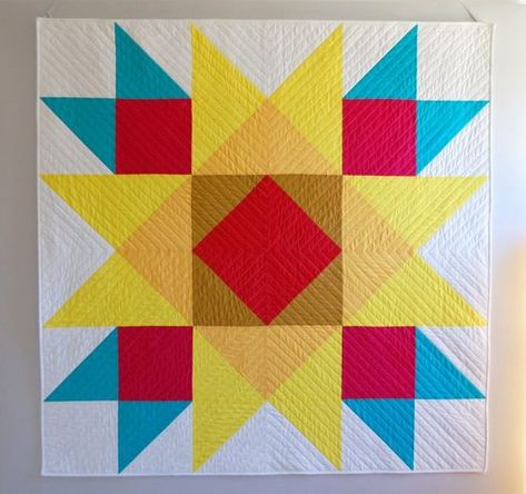 Block Quilt Ideas, Quilt Big, Block Quilts, Big Block Quilts, Bright Quilts, Painted Barn Quilts, Block Quilt, Quilt Care, Barn Quilt Patterns