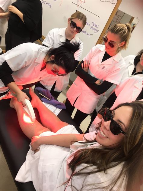 "Hands-on" day at Metro Beauty Academy where the esthetics students had the opportunity to use a laser for the first time to see how it responds on different skin types and hair colors! Nurse Paula Young was thrilled to spend time with these promising new estheticians! Esthetician Teacher, Beauty School Aesthetic, Esthetics Student, Esthetician Goals, Esthetician Student, Esthetician Aesthetic, 2025 Inspiration, Beauty School Cosmetology, Esthetician Inspiration