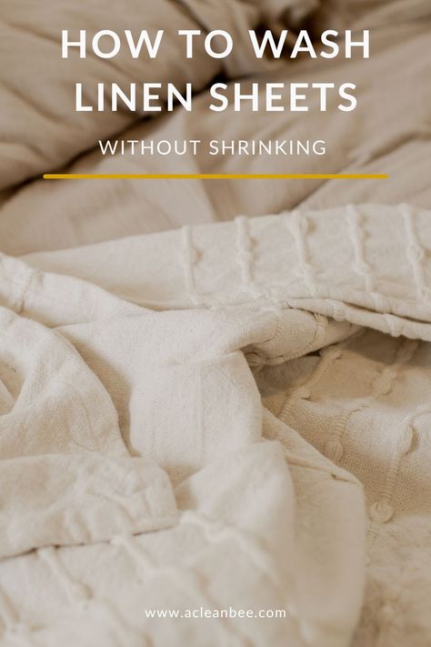 Linen sheets are durable and environmentally friendly but you must care for them properly to make them last. Learn how to wash linen sheets without worrying about shrinking, wear, or damage. #linensheets #washlinensheets #laundrytips #cleansheets How To Soften Linen Fabric, Freshen Sheets Without Washing, Washing White Sheets Laundry, How Often Should You Change Your Sheets, How Often Should You Wash Your Sheets, Southern Charm Decor, Glamour Interiors, Clean Linen, Folding Laundry