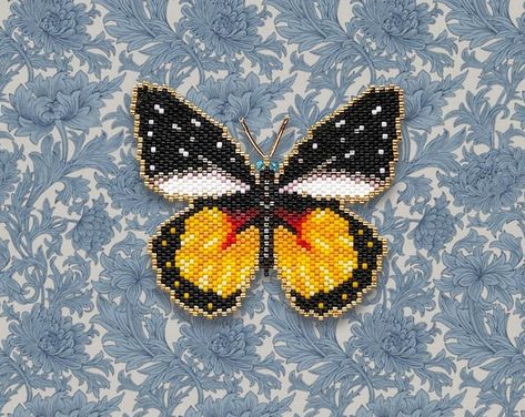 BeadBid - Etsy Beaded Butterflies, Diy Seed Bead Earrings, Beaded Butterfly, Seed Bead Crafts, Mesa Arizona, Beads Pictures, Brick Stitch Pattern, Loom Pattern, Bee Brooch