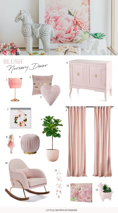 White Nursery Ideas, Nursery Lavender, Pink And White Nursery, Nursery Simple, Pink And Gold Nursery, Nursery Mermaid, Nursery Princess, Nursery Purple, Nursery Bohemian