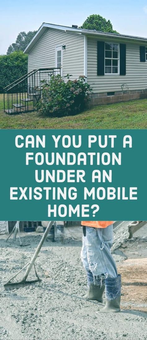 Mobile Home On Foundation, Fixing Up A Mobile Home, Mobile Home Skirting Options, Mobile Home Foundation, Permanent Foundation For Mobile Home, Mobile Home Foundation Ideas, Mobile Home Updates Diy, Single Wide Mobile Home Remodel Diy, Single Wide Remodel Exterior