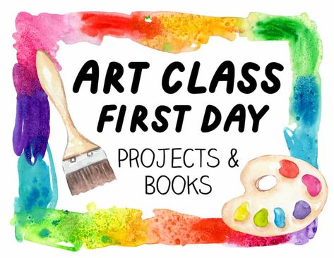 Art Club Ideas Kindergarten, Art Class Notebook, Start Of School Year Art Ideas, First Day Of Art Class Kindergarten, First Day Of Art Class Activities Elementary, Beginning Of The School Year Art Ideas, First Day Art Activities, 1st Day Art Lesson, 1st Day Of School Art Activity