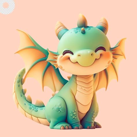 PSD cute baby dragon | Premium Psd #Freepik #psd Cute Dragon Illustration, Animal Chibi, Sculpey Ideas, Baby Dragon Art, Cute Baby Dragon, Pokémon Fanart, Cute Dragon Drawing, Cute Dino, Cute Dragon