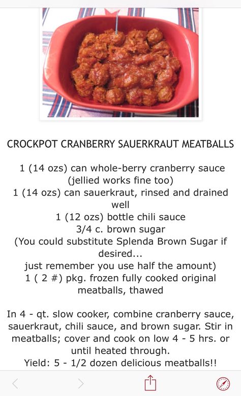 Crockpot Cranberry Sauerkraut Meatballs Crockpot Meatballs With Sourkraut, Cranberry Sauerkraut Meatballs, Meatballs And Sauerkraut, Saurkraut And Cranberry Meatballs Crockpot, Meatballs With Sauerkraut, Sauerkraut Meatballs, Meatball Ideas, Cranberry Sauce Meatballs, German Meatballs