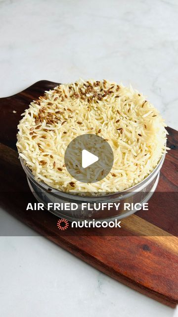 T. F. S/ Naaz on Instagram: "🔖Do you know you can cook perfectly fluffy rice in an AirFryer ?   Cooking rice in an air fryer is easy. It also requires a lot less time and effort. You can get on with the rest of the cooking while your AirFryer @nutricook.in does its job in the background.   Using just 4 ingredients, this air fryer recipe delivers perfectly fluffy rice - never mushy - every time .  Cooking rice in an AirFryer is the easiest and most hands off method for making perfect fluffy rice. It requires very few ingredients and clean up is a breeze. Here is how to make this simple AirFryer rice :   💯Recipe  1. Take 1 cup Long grain basmati rice or any rice of your choice. Wash thoroughly until the water is clear. Soak for 15-20 minutes. I always prefer soaking rice prior to cooking Airfryer Rice, Cooking Rice, Fluffy Rice, Air Fryer Recipe, How To Cook Rice, Basmati Rice, Rice Recipe, Few Ingredients, Fryer Recipes