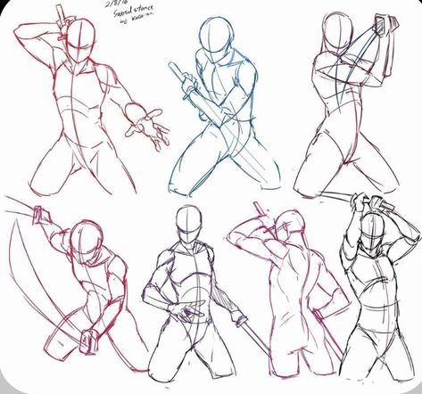 Fighting/battle pose Corak Menjahit, Modeling Poses, Desen Realist, Výtvarné Reference, Anatomy Sketches, Different Poses, Body Reference Drawing, 캐릭터 드로잉, 인물 드로잉