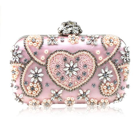 https://www.tbdress.com/product/Luxurious-Handtailor-Rhinestone-Rhinestone-Clutch-12970597.html Mode Rose, Beaded Clutch Bag, Pearl Clutch, Wedding Handbag, Party Handbags, Rhinestone Clutch, Pink Clutch, Beg Tangan, Wedding Clutch