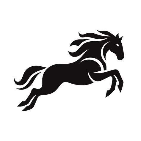 Jumping horse isolated on white running ... | Premium Vector #Freepik #vector #nature #farm #black #art Animal Logos Ideas, Horse Vector, Horse Logo Design, Jumping Horse, Horse Running, Vector Nature, Eagle Wings, Horse Illustration, Horse Logo