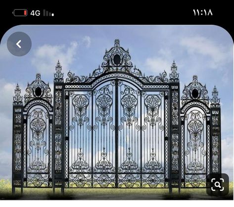 Fancy Gate, Iron Main Gate Design, House Main Gates Design, Front Gate Design, Entrance Gates Design, Iron Gate Design, Wrought Iron Gate, Metal Gates, Main Gate Design