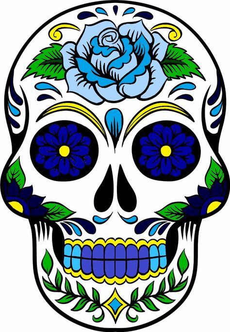 Sugar Skull Painting Ideas, Sugar Skull Art Painting, Sugar Skull Illustration, Sugar Skull Painting, Vintage Halloween Costumes, Den Mrtvých, Sugar Skull Artwork, Skull Coloring Pages, Mexican Sugar Skull