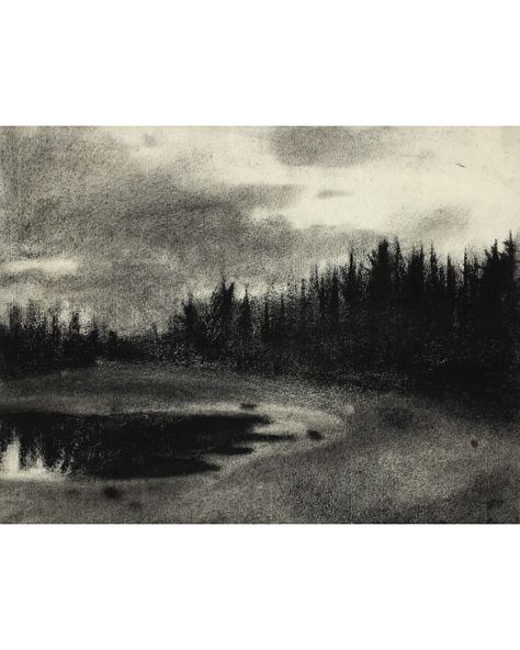 Emily Nelligan, Early Drawings Alexandre Gallery (25 E 73rd Street, New York, NY 10021) September 4 – October 26, 2024 The shadowy and ethereal world of Emily Nelligan’s (American, 1924-2018) charcoal drawings reveals a remarkably deep connection between artist, landscape, and medium. Although her formal artistic training, which took place at Cooper Union in the 1940s, was in painting rather than charcoal, Nelligan later switched mediums due simply to the fact that charcoal is significantly ... Charcoal Landscape, Land Scapes, Charcoal Artwork, Cooper Union, 4 October, Charcoal Drawings, Street New York, Deep Connection, Charcoal Drawing