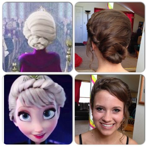 Elsa Coronation, Hairstyle For Prom, Hairstyle For Short Hair, Hairstyle For Short, Frozen Hair, New Crafts, Elsa Frozen, Character Designs, Fun Stuff