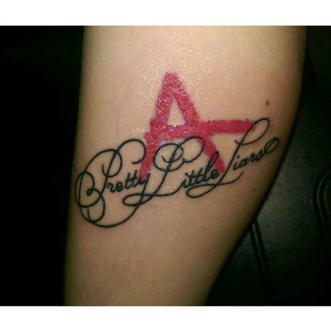 pretty little liars tattoo. love it Pll Tattoo, Pretty Little Liars Tattoo, Anchor Heart Tattoo, Tattoo Sites, Christian Sleeve Tattoo, Unique Talents, Perfect Tattoo, Back Of Shoulder Tattoo, Original Tattoos