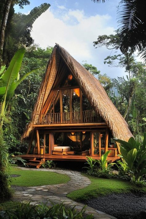 "Immerse yourself in nature with eco-lodges in Costa Rica! 🌿🏡 Enjoy sustainable luxury surrounded by lush rainforests and wildlife. Perfect for eco-conscious travelers seeking adventure and relaxation. 🌺🌍 #EcoLodges #CostaRica #SustainableTravel" African Lodge, Eco Lodges, Eco Lodge, Eco Friendly Travel, Sustainable Travel, Farmhouse Plans, In Nature, Costa Rica, Beautiful Homes