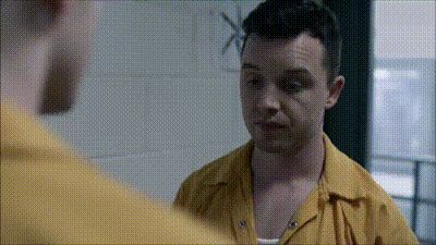 Ian and Mickey (Cameron Monaghan and Noel Fisher) kiss in anticipation of Ian's pending release from prison, from Season 10 Episode 3 of the US version of Shameless (animated gif) Shameless Gif Banner, Mickey Milkovich Gifs, Mickey And Ian Kiss, Ian And Mickey Gif, Ian And Mickey Kiss, Gallavich Gif, Noel Fisher And Cameron Monaghan, Noel Fisher Twilight, Cameron Monaghan And Noel Fisher