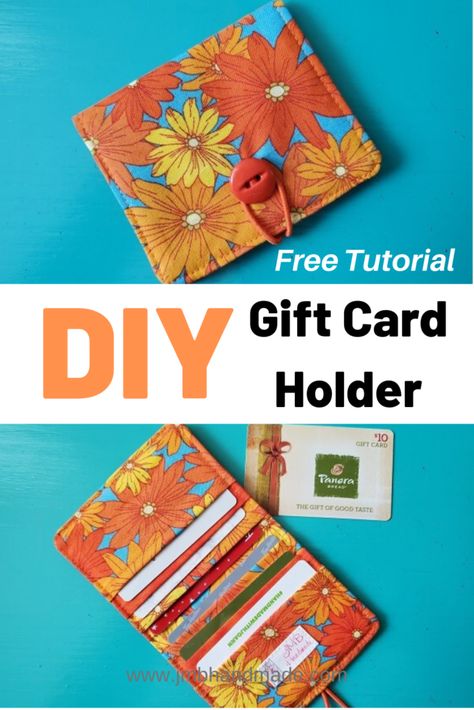 Gift Card Wallet Diy, Diy Card Holder Wallet Free Pattern, Credit Card Wallet Pattern Free, Card Wallet Pattern Free, Easy Wallet Sewing Pattern Free, Diy Card Holder Wallet, Card Wallet Sewing Pattern, Credit Card Holder Diy, Credit Card Wallet Pattern