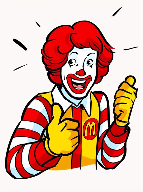 Mcdonalds Pictures, Drawings Of Superheroes, Mc Donald Logo, Mc Donald Burger, Burger Drawing, Mcdonalds Birthday Party, Tufting Ideas, Childhood Characters, Pumpkin Vector