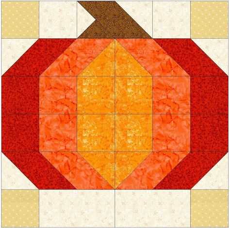 Pumpkin Barn Quilt, Pumpkin Quilt Block Free Pattern, Pumpkin Quilt Block, Traditional Quilt Blocks, Pumpkin Quilt Pattern, Block Foundation, Pumpkin Quilt, Halloween Quilt Patterns, Fall Quilt Patterns