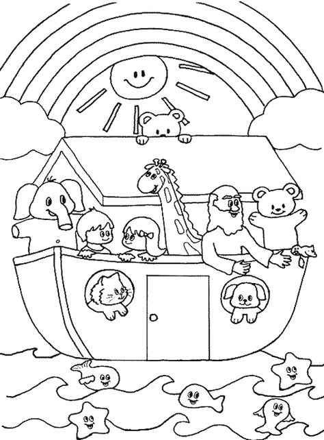 Tiny Hearts Blog: Lesson 13: Noah's Ark Noahs Ark Colouring Pages, Noah And The Ark Coloring Page, Noah’s Ark Coloring Page, Noahs Ark Craft, Noah And The Ark, Bible Coloring Sheets, Noah Ark, Noahs Ark Animals, Sunday School Coloring Pages