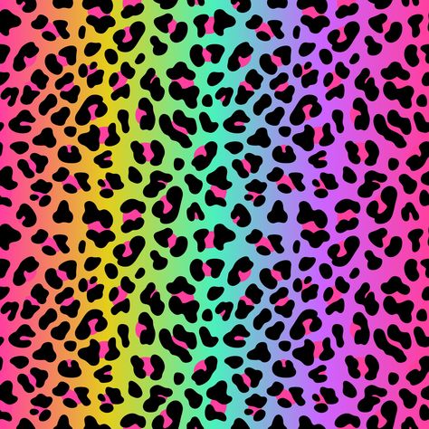 Rainbow Leopard Print Wallpaper, Neon Leopard Print, Pink And Black Wallpaper, Leopard Print Wallpaper, Leopard Print Svg, Iphone Quotes, Rainbow Leopard Print, Rainbow Leopard, Neon Rainbow