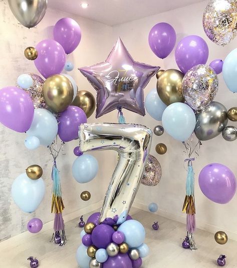 5th Birthday Girls, Birthday Party Decorations For Adults, Balloon Garland Diy, Simple Birthday Decorations, Second Birthday Ideas, Baby Shower Deco, Spa Birthday, Birthday Wishes Cake, Birthday Party Decorations Diy