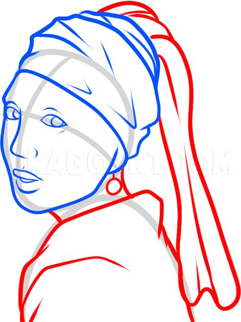 Girl With A Pearl Earring Painting, The Girl With The Pearl Earring Drawing, The Girl With The Pearl Earring, Girl With Pearl Earring Art, Pearl Drawing, Lukisan Van Gogh, Girl With The Pearl Earring, Famous Art Paintings, Girl With Pearl Earring