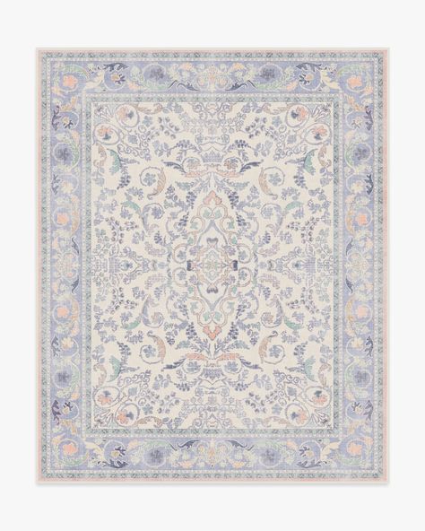 8x10 Area Rugs | Ruggable Ruggable Rug Bridgerton, Blue And Purple Rug, Bridgerton Ruggable, Ruggable Bridgerton, Periwinkle Rug, Blue Purple Bedroom, Pretty Rugs, Blue Floral Rug, Victorian Area Rugs