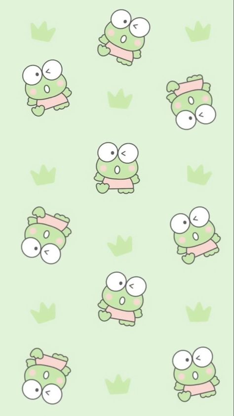 Hello Kitty Wallpaper Keroppi, Keroppi Wallpapers Aesthetic, Hello Kitty Frog, Iphone Wallpaper Violet, Tapeta Z Hello Kitty, Hello Kitty Wallpaper Hd, Frog Wallpaper, Sage Green Wallpaper, Walpaper Hello Kitty