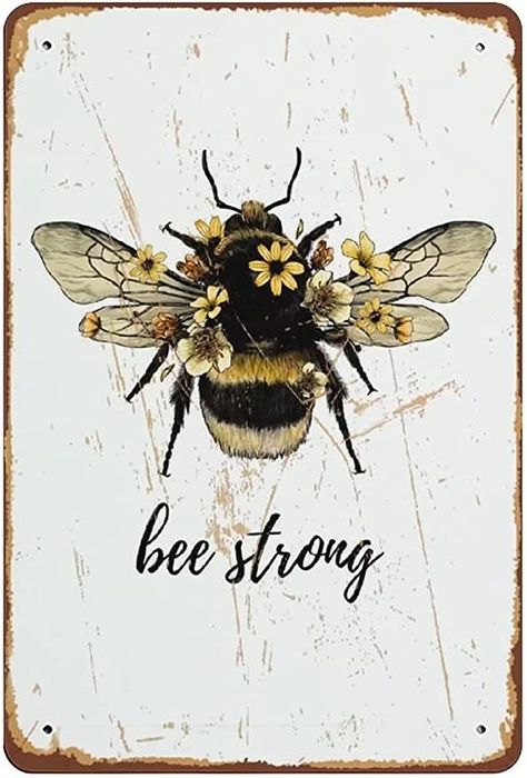 Country Farm Kitchen, Bee Strong, Bee Quotes, Bee Images, Bee Pictures, Honey Bee Decor, Country Signs, Quote Motivation, Farm Kitchen