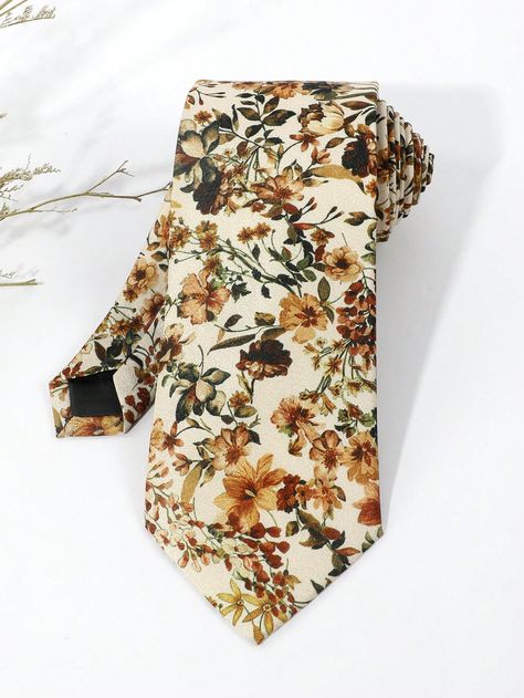 1pc Men's Elegant Floral Silk Multi-Color Tie For Party, Banquet, Travel Matching CasualI discovered amazing products on SHEIN.com, come check them out! Men Ties, Wedding Tie, Work Gifts, Wedding Ties, Vintage Elegant, Elegant Floral, Printed Ties, Ties Mens, Amazing Products