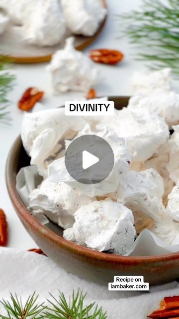 Amanda Rettke | iambaker.net on Instagram: "Click the link in my profile for the full recipe! #iambaker #divinity #christmascharcuterie #christmascandy" Divinity Recipe, Divinity Candy, I Am Baker, Candy Making, I Want To Eat, Christmas Candy, Yummy Snacks, Sweet Tooth, Candy