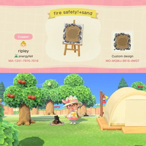 Diy Firepit Ideas, Motif Acnl, Animal Crossing Qr Codes Clothes, Path Design, Qr Codes Animal Crossing, Fire Designs, Fire Pit Designs, New Animal Crossing, Animal Crossing Game