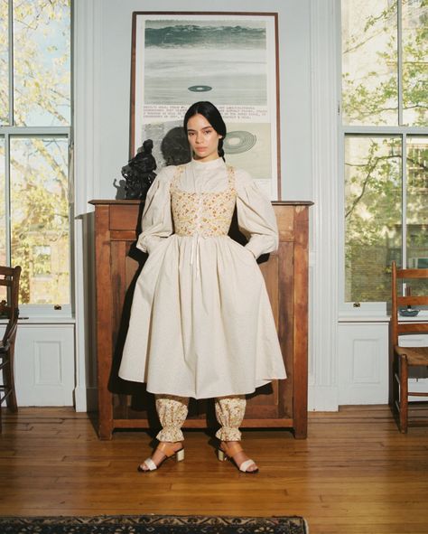 Salter House’s New Collection of Daywear Is Cottagecore at Its Best | Vogue Peasant Core, Structure Clothing, Salter House, Tulle Fashion, Soft Fashion, Editorial Shoot, Brooklyn Heights, House Clothes, Floral Corset