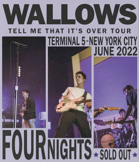 The Wallows, Nyc Poster, Band Aesthetic, Gold N, Aesthetic Things, All Poster, Bits And Bobs, Poster Making, Music Poster