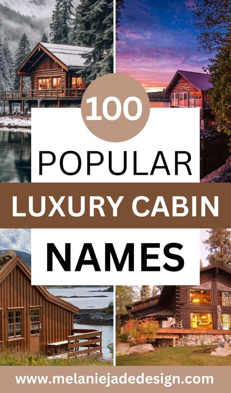 Choosing the right luxury cabin name is not only a fun and creative process, but also a strategic decision that can significantly influence the overall appeal and success of your holiday retreat. Cabin Names, Bungalow Resorts, Hunting Cabin Decor, Jade Design, Hunting Cabin, Hunting Lodge, Luxury Cabin, A Frame Cabin, Mountain Retreat