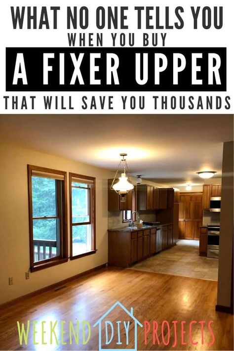 How To Buy A Bigger House, Cheap Fixer Upper Ideas, Home Fixer Upper Ideas, Fixer Upper Checklist, Small House Fixer Upper, How To Jack A House Up, Flipping A House On A Budget, Diy House Flipping Ideas, Complete Remodel House