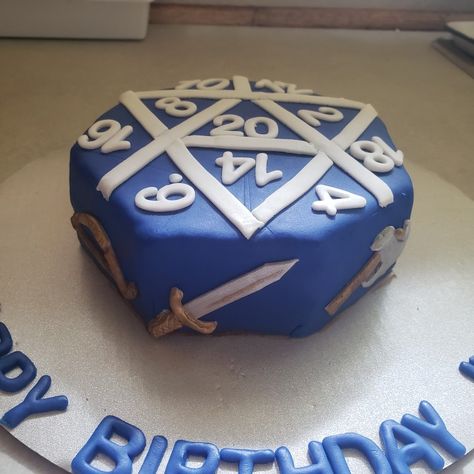 Dungeon And Dragon Cake Ideas, Dnd Birthday Cake, D&d Cake, D20 Cake, Dnd Cake, Dungeons And Dragons Cake, Dungeons And Dragons Party, Dragons Cake, Sweet 16 Party Planning