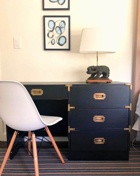 5 Awesome Campaign Furniture Sources on Etsy - Home Glow Design Ikea Upgrades, Campaign Style Furniture, Refinished Vintage Furniture, Interior Design Basics, Glow Design, Campaign Dresser, Campaign Desk, Revamp Furniture, Campaign Furniture